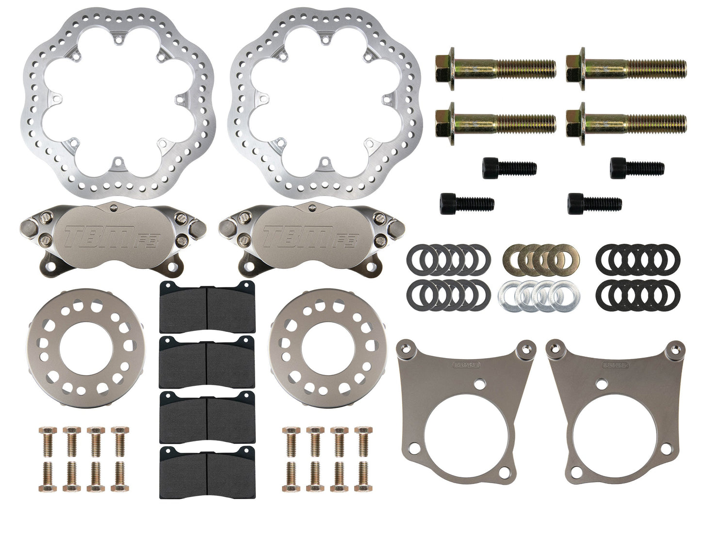 TBM Brakes 1997-13 Corvette C5/C6 F3 Caliper Rear Drag Brakes (Reuses Factory Hubs) 001-0245-TBM Brakes-Motion Raceworks