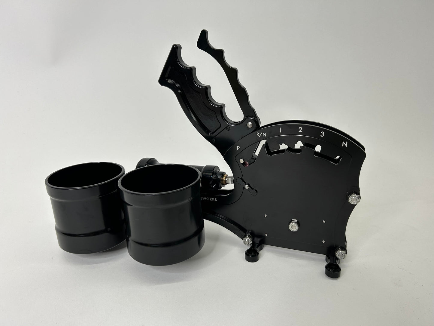 Operator Series Dual Billet Cup Holder Attachment for Rear Exit Cable Shifter-Motion Raceworks-Motion Raceworks