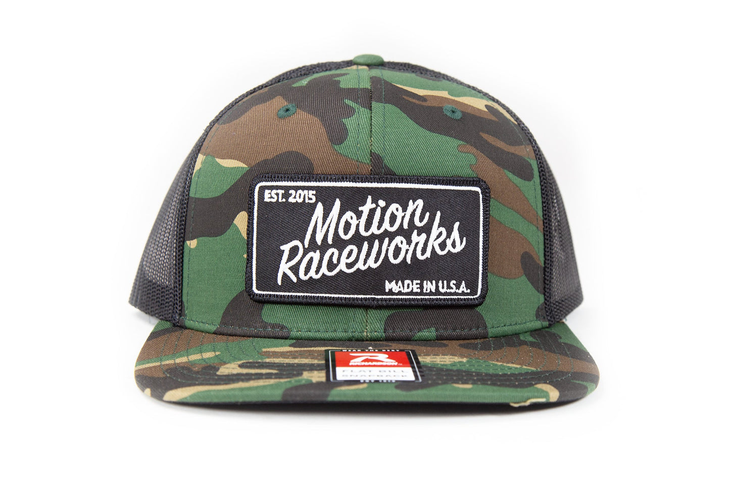 Motion Heritage Hat Green Camo Flat Bill Snapback 95-121-Motion Raceworks-Motion Raceworks