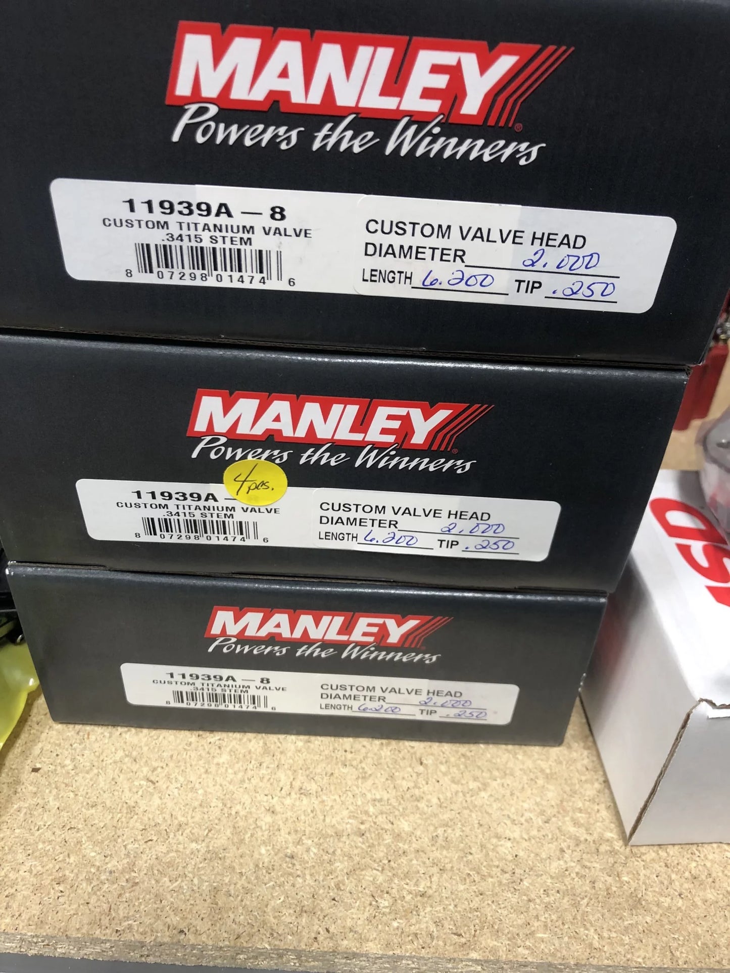 NEW MANLEY TITANIUM EXHAUST VALVES
