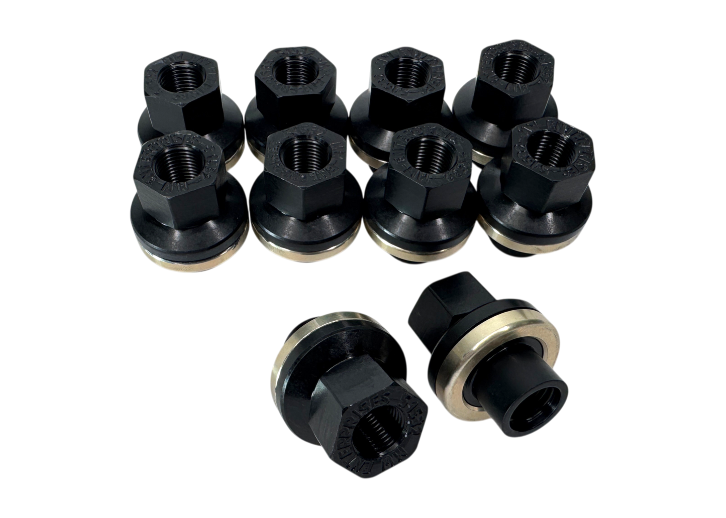 1/2-20 Aluminum Bearing Washer Lug Nut .490" shank (Set of 10) - Motion Raceworks