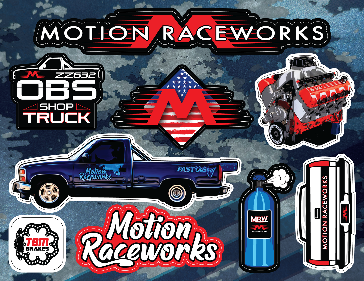 ZZ632 OBS Sticker Sheet 8.5"x11" - Motion Raceworks
