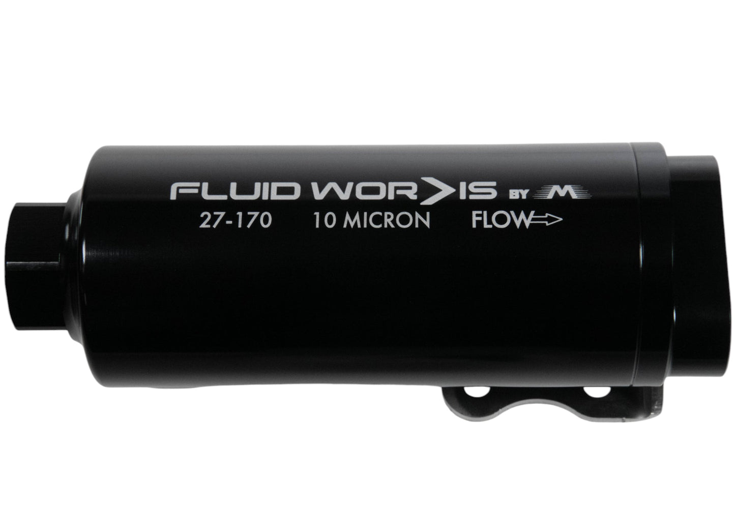 Fluidworks Dual Outlet 12GPM Post Fuel Filter w/ Mount (10 Micron)