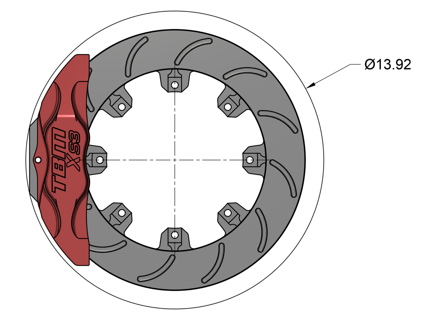 18-23 Dodge Challenger XS3 Rear Extreme Street Brake Kit (Performance Brake RWD Models) - Motion Raceworks