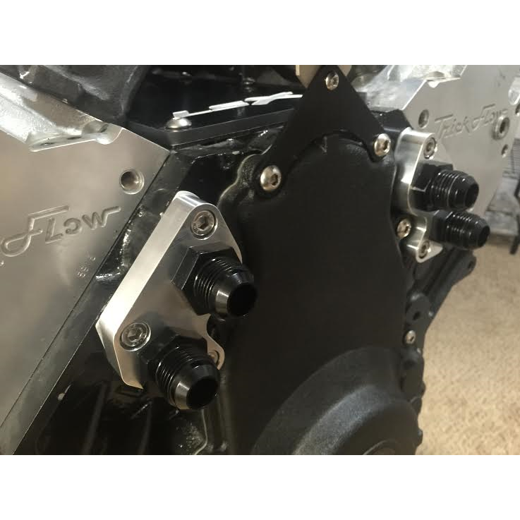 Motion Raceworks Black Anodized LS Remote Mount Water Block Pump Adapters -12AN-Motion Raceworks-Motion Raceworks