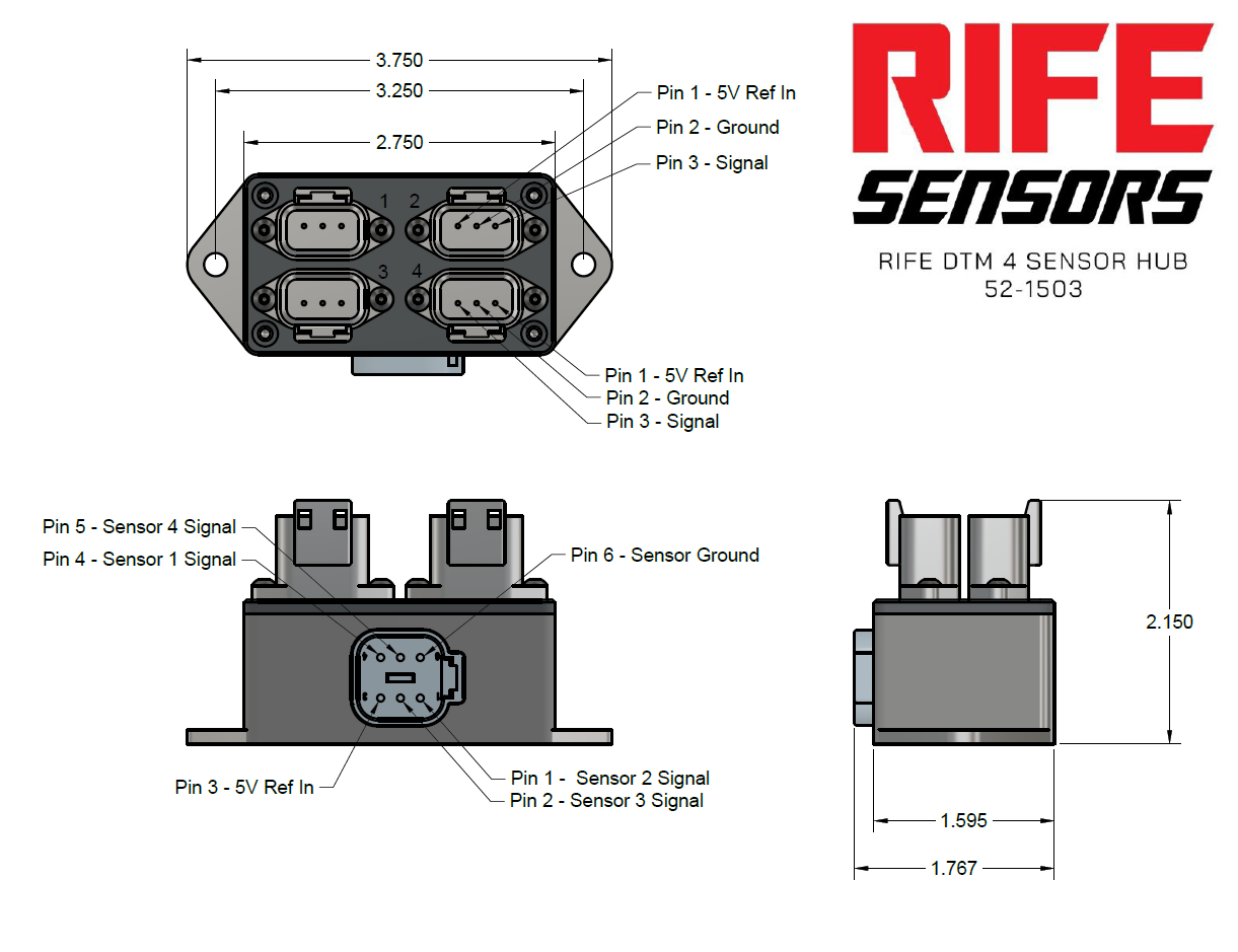 RIFE DTM 4 Sensor Hub (5v and Sensor Ground Distribution) - Motion Raceworks