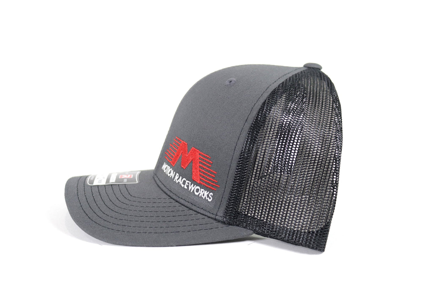 Black/Grey Motion Raceworks Trucker Snapback Hat (Mesh Back) 95-106-Motion Raceworks-Motion Raceworks