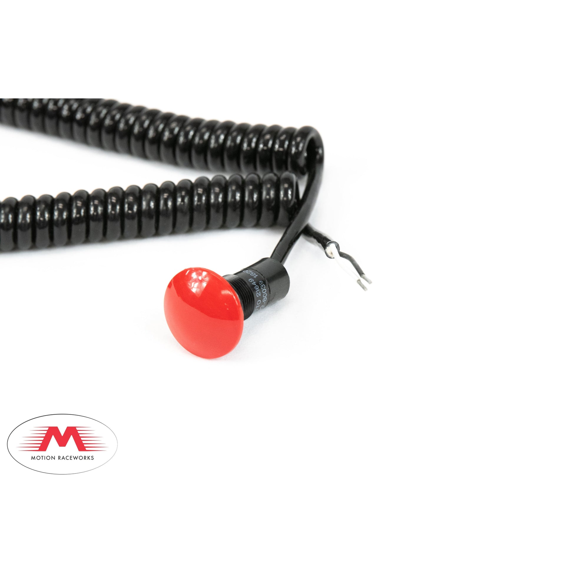 Motion Raceworks Momentary Large Mushroom Push Button w/6' Wound Cord (Red) 151006-Motion Raceworks-Motion Raceworks