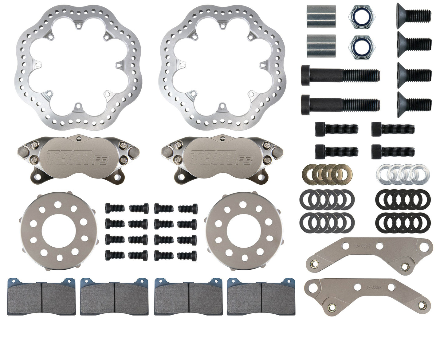 2015-2022 Dodge Challenger Hellcat Rear Drag Racing Brake Kit (Reusing Factory Hubs) - 001-0309-1-TBM Brakes-Motion Raceworks