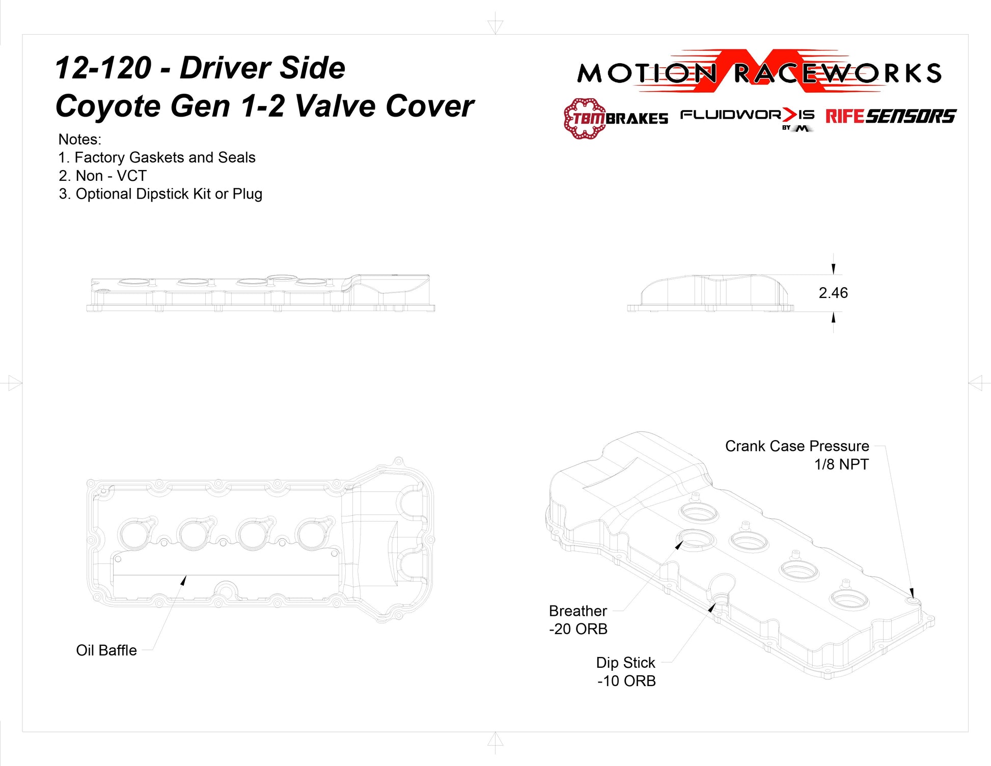Motion Raceworks Billet Coyote Valve Covers - Motion Raceworks