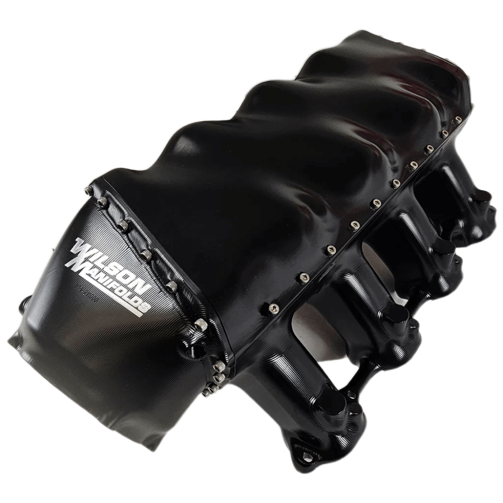 LT1 / LT2 Billet Unake Manifold w/ Extra Fuel Rail & Nitrous Bungs Black Anodized