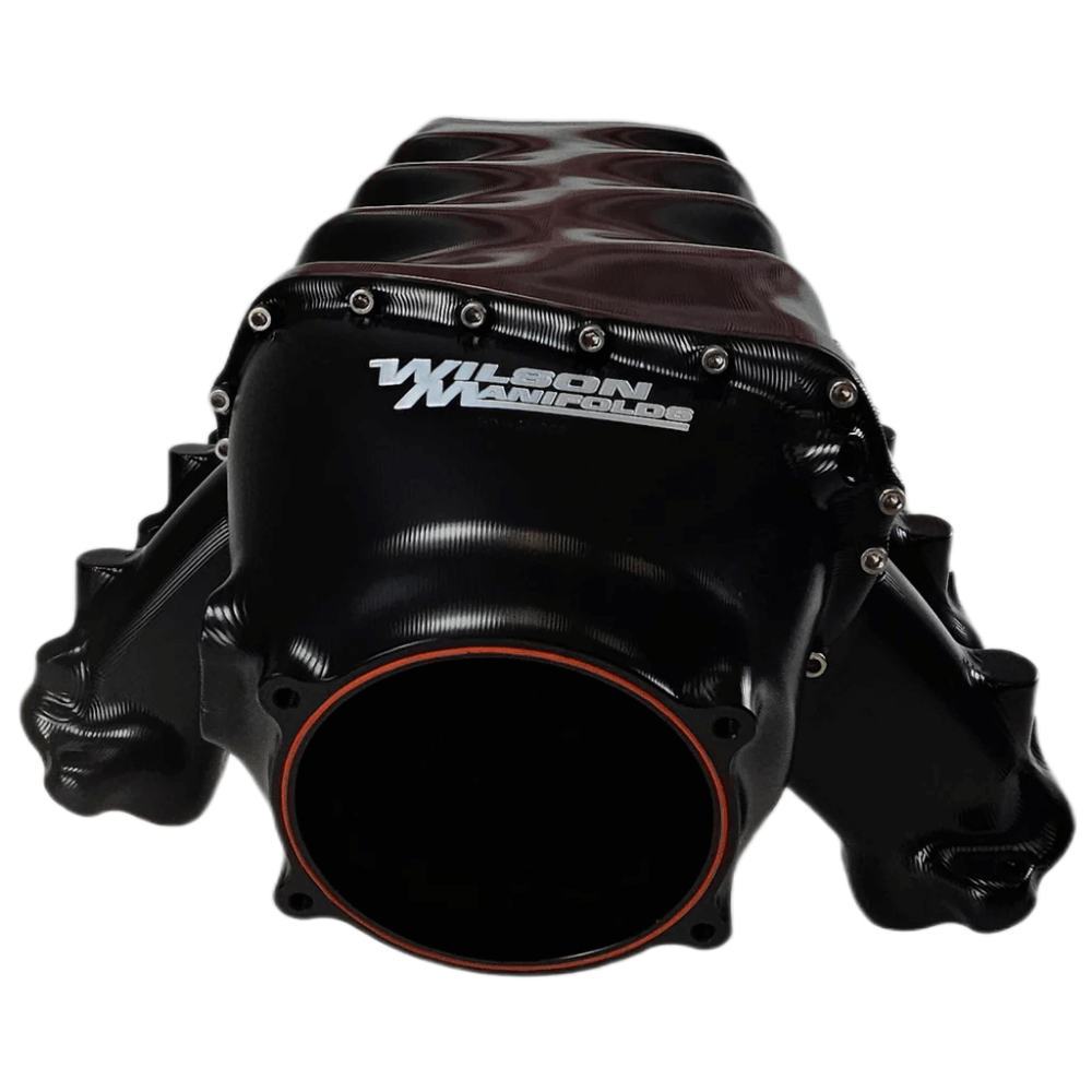 LT1 / LT2 Billet Unake Manifold w/ Extra Fuel Rail & Nitrous Bungs Black Anodized