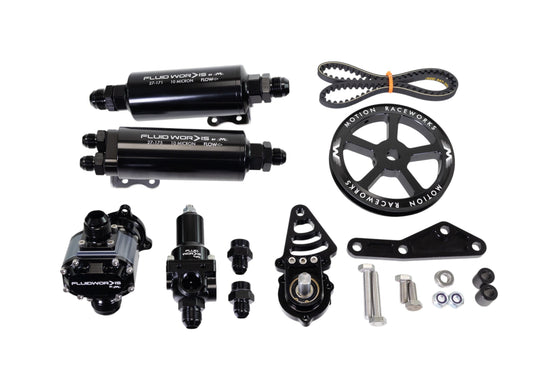 Fluidworks LS Fbody Spacing / Driver Side Mechanical Fuel System Kit w/ 6, 9, or 12gpm pump - Motion Raceworks