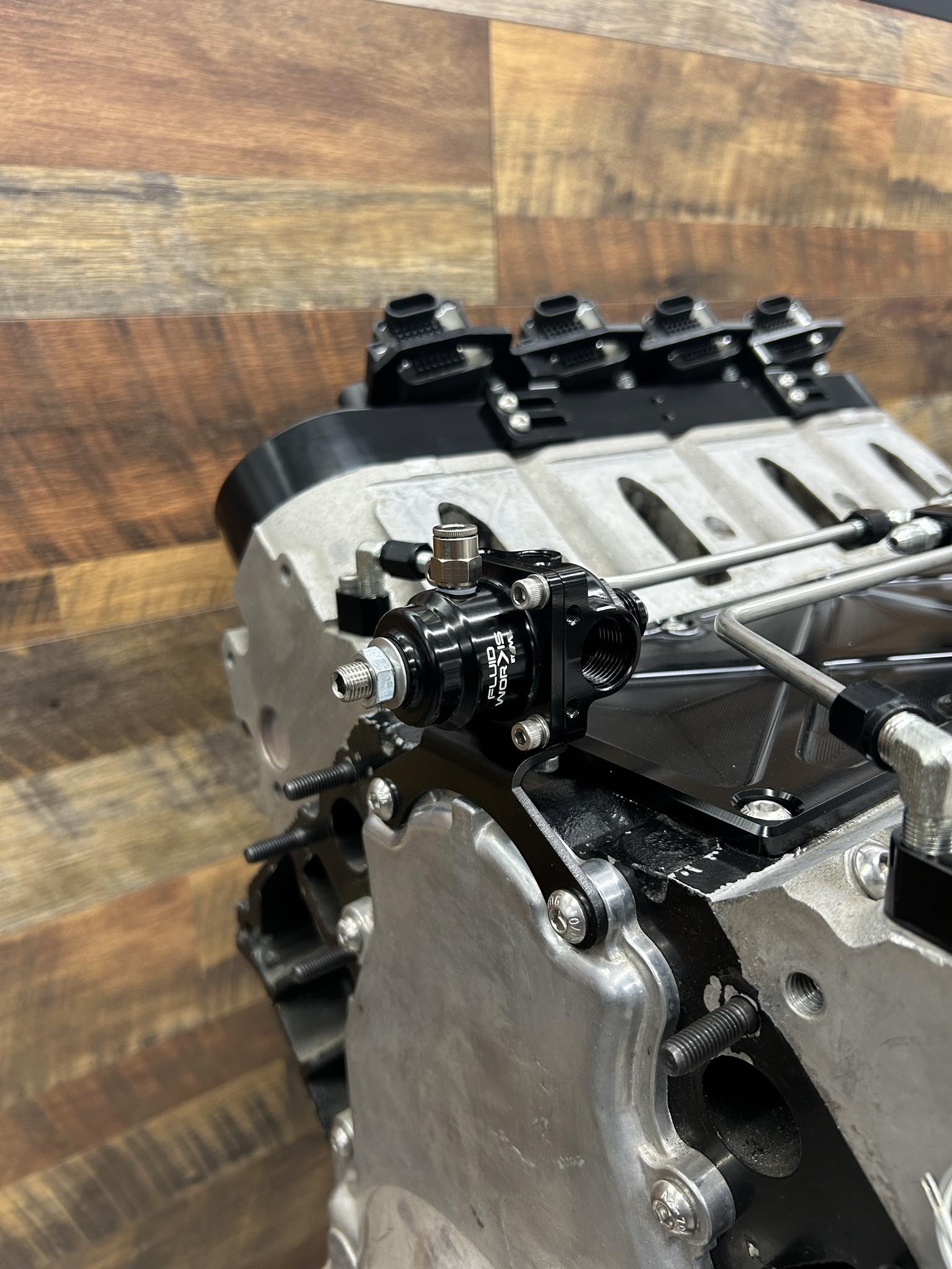 Fluidworks LS Timing Cover Fuel Regulator Bracket Kit - Motion Raceworks