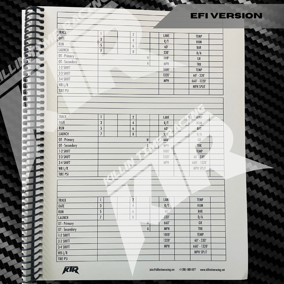 KTR Log Book – Killin Time Racing