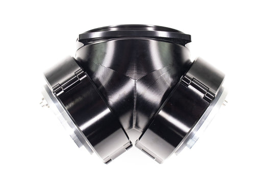 Attachment Only: Billet 'Y' Connection w/ 3" Quick Seals for ICON 102mm - BLACK 10-14016BLK-Motion Raceworks-Motion Raceworks