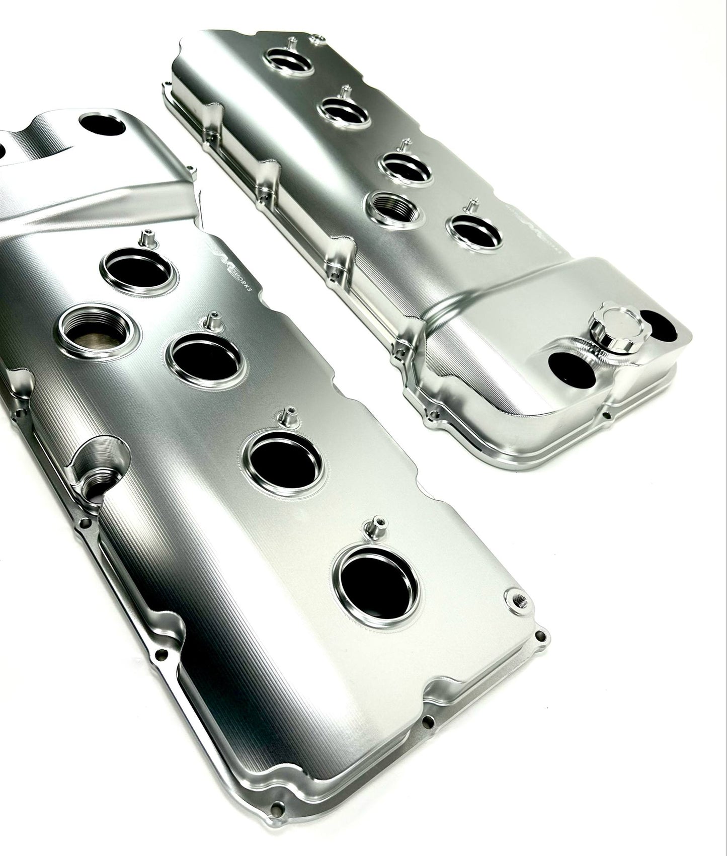 Billet Gen 1/Gen 2 Coyote VCT Valve Covers Clear Anodizing