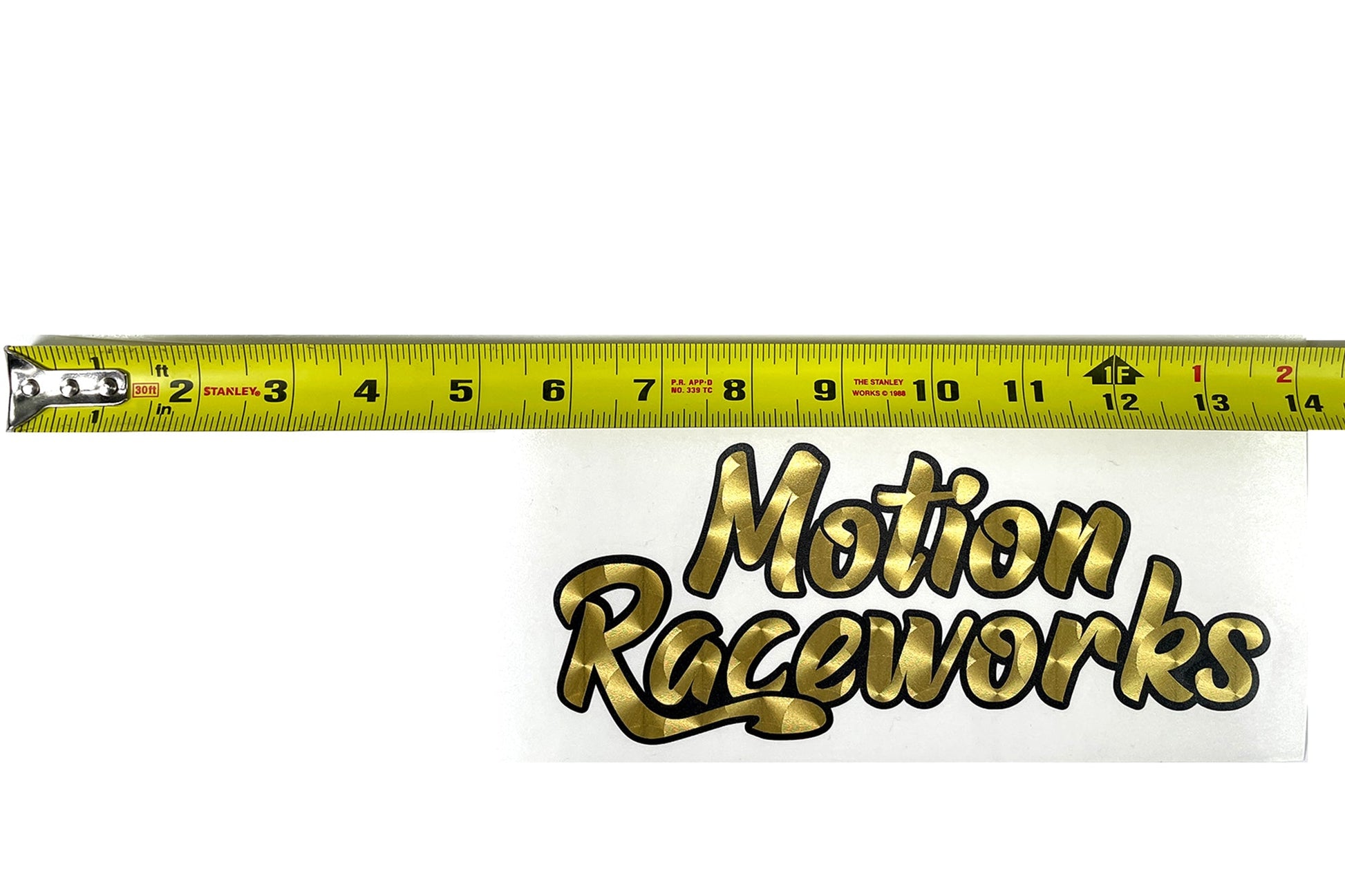 Motion Retro Gold Decal 8” Long - MD-RG8-Motion Raceworks-Motion Raceworks