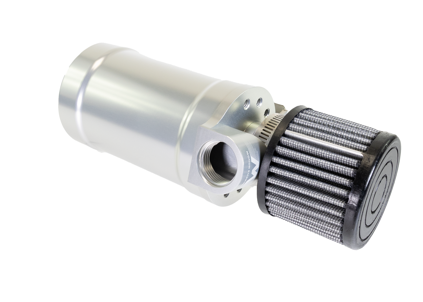 Motion Raceworks Top Loader Billet Oil Catch Can Clear Anodized ( Single 12 AN Port ) - Motion Raceworks