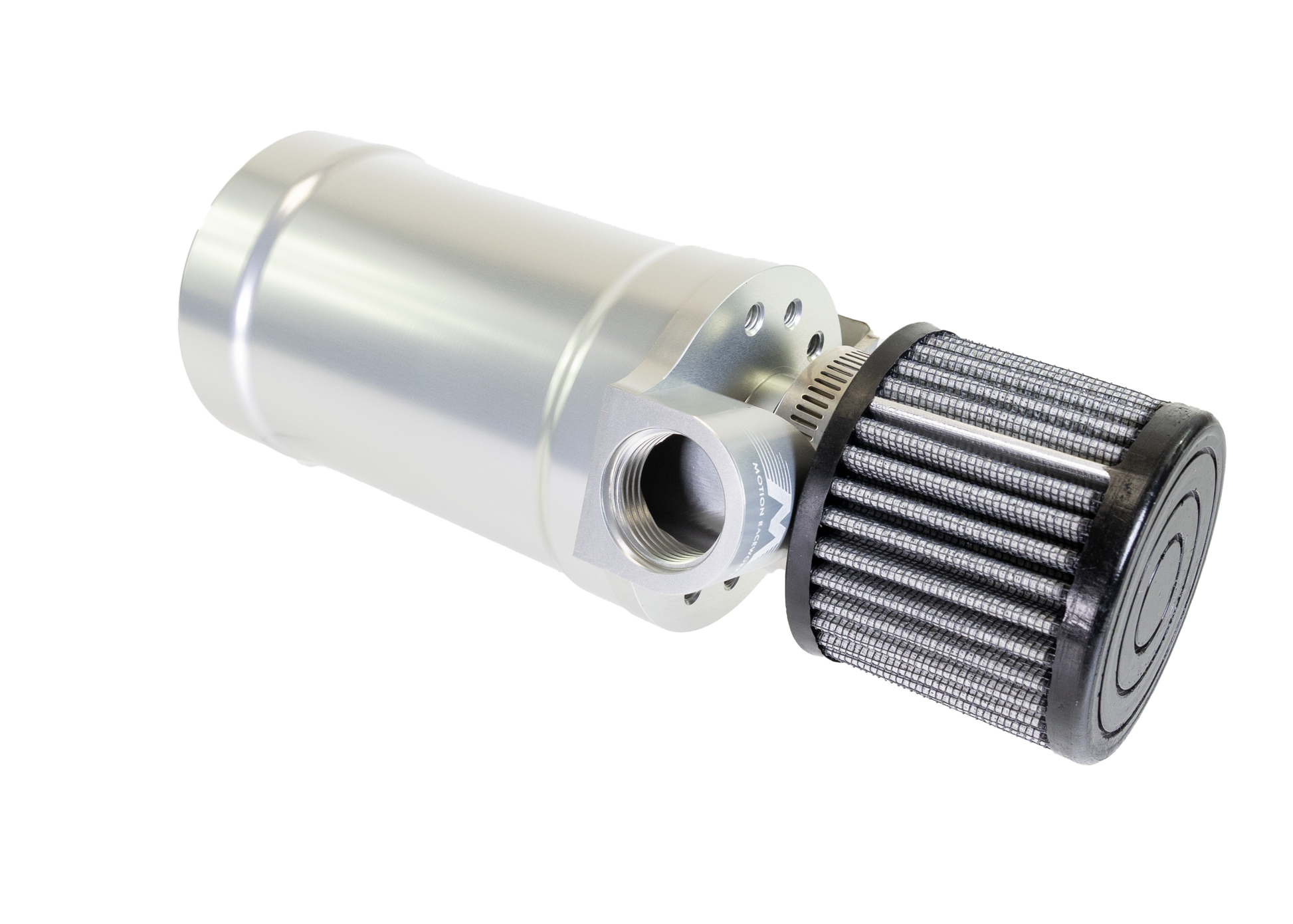 Motion Raceworks Top Loader Billet Oil Catch Can Clear Anodized ( Single 12 AN Port ) - Motion Raceworks