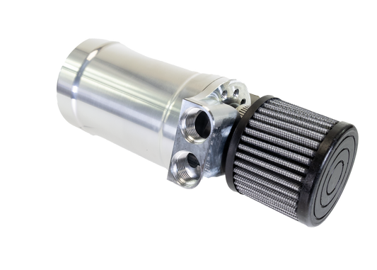 Motion Raceworks Top Loader Billet Oil Catch Can Bare Aluminum ( Dual 10 AN Port ) - Motion Raceworks