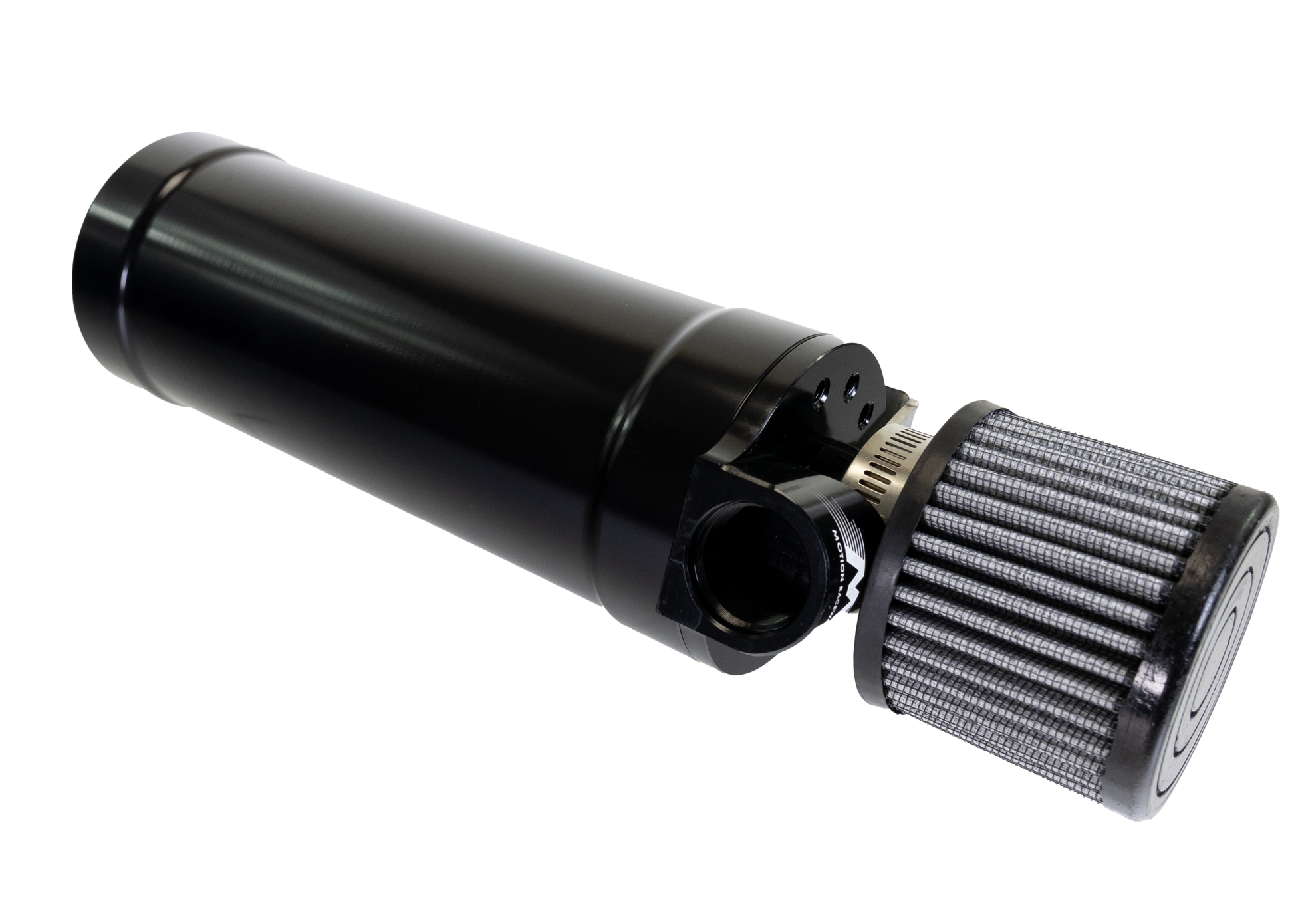 1 Qt XL Top Loader Billet Internally Baffled Oil Catch Can ( Single 12 AN Port ) - Motion Raceworks