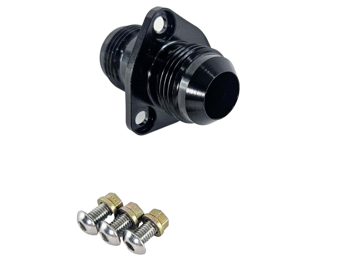 '-8AN Flanged Bolt in Pass Thru Bulkhead Fitting by Fluidworks-Fluidworks-Motion Raceworks