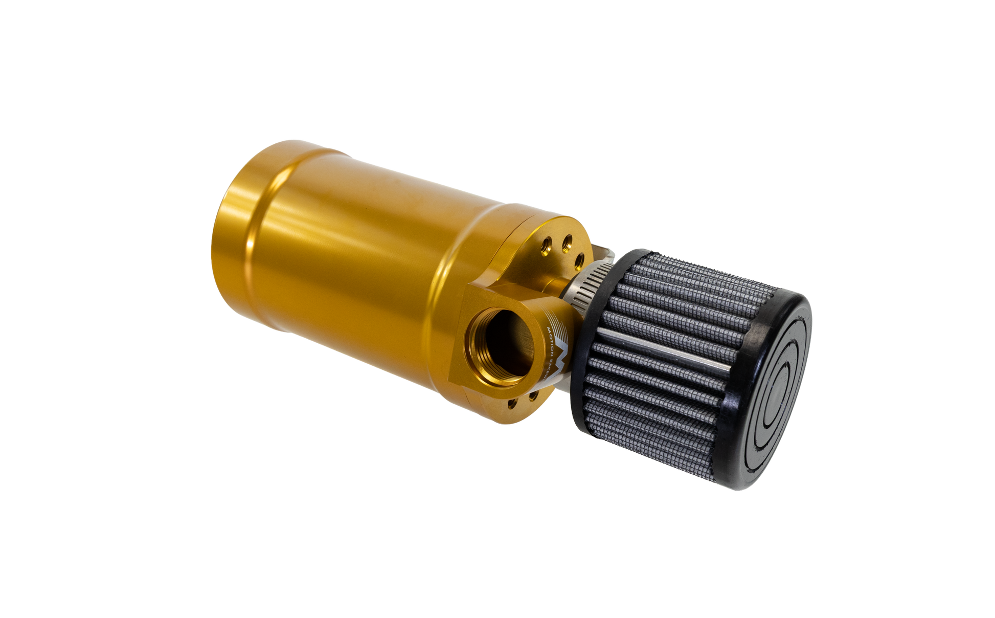 Motion Raceworks Top Loader Billet Oil Catch Can Gold Anodized ( Single 12 AN Port ) - Motion Raceworks
