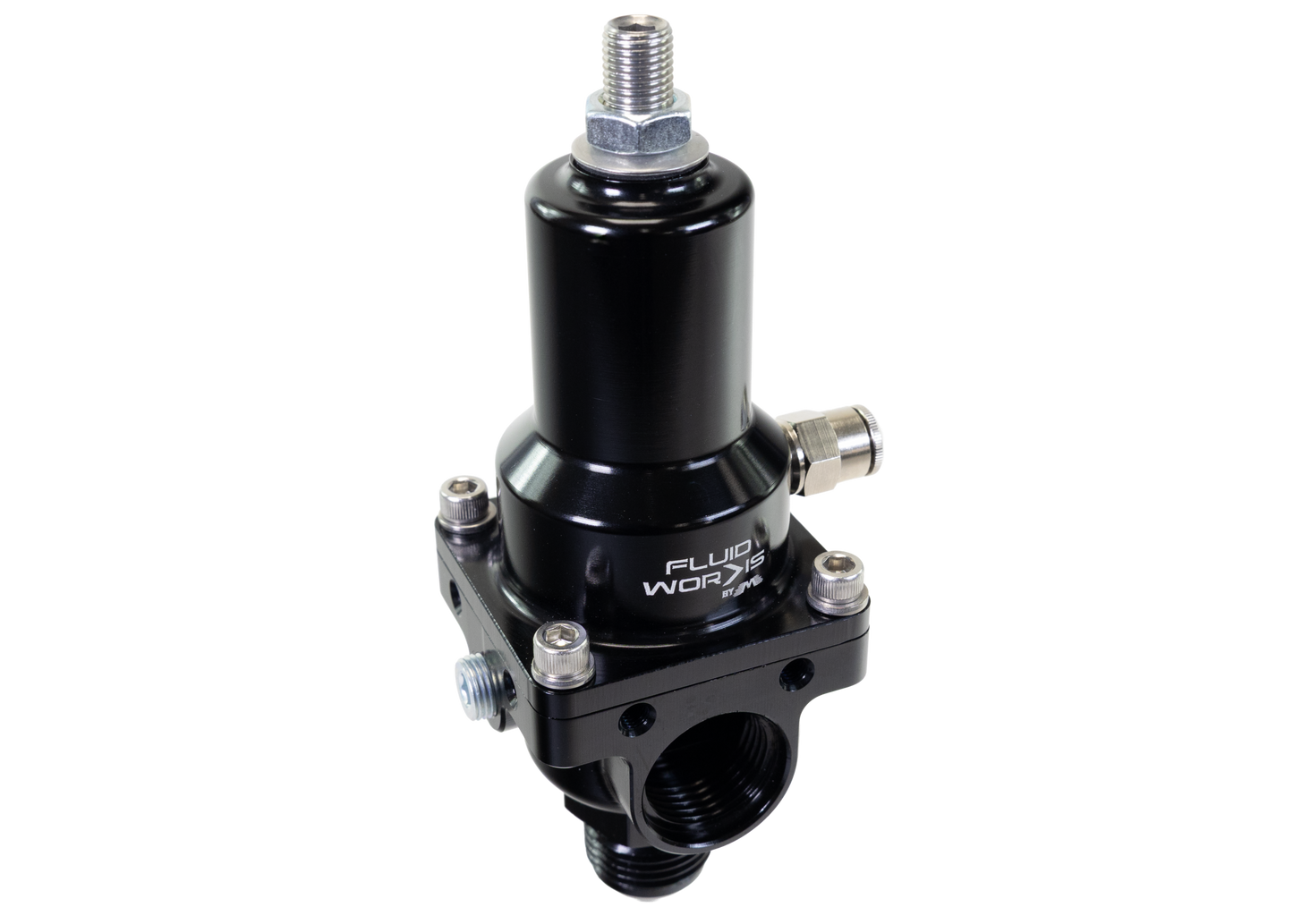 Fluidworks 7-20 gpm Fuel Pressure Regulator 180 Degree - Motion Raceworks