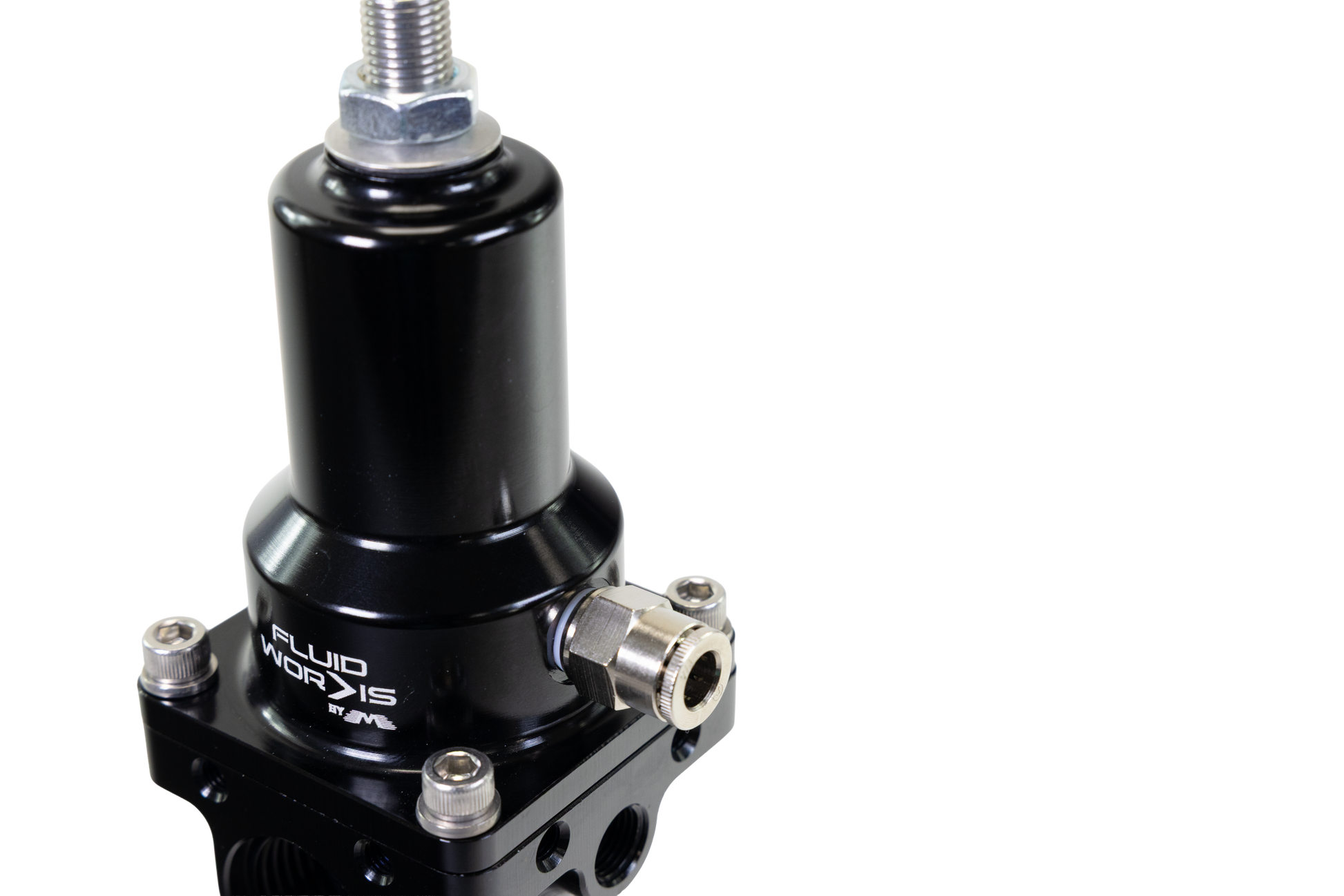 Fluidworks 7-20 gpm Fuel Pressure Regulator 180 Degree - Motion Raceworks
