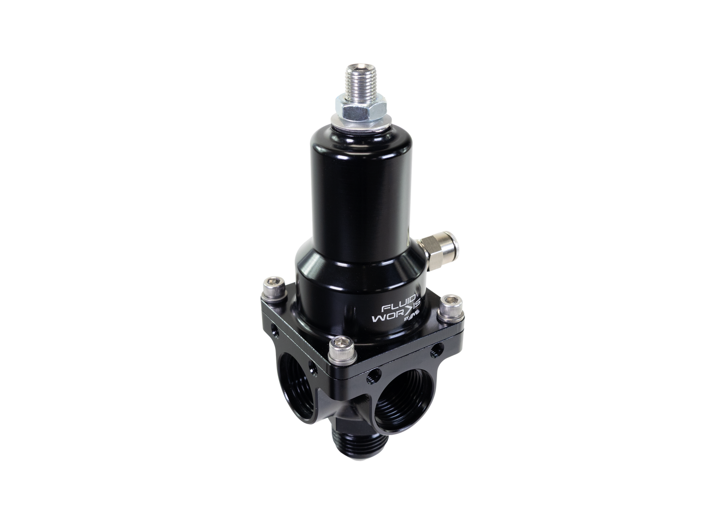 Fluidworks 7-20 gpm Fuel Pressure Regulator 90 Degree - Motion Raceworks