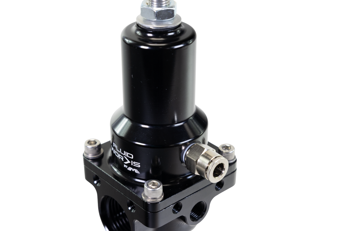 Fluidworks 7-20 gpm Fuel Pressure Regulator 90 Degree - Motion Raceworks