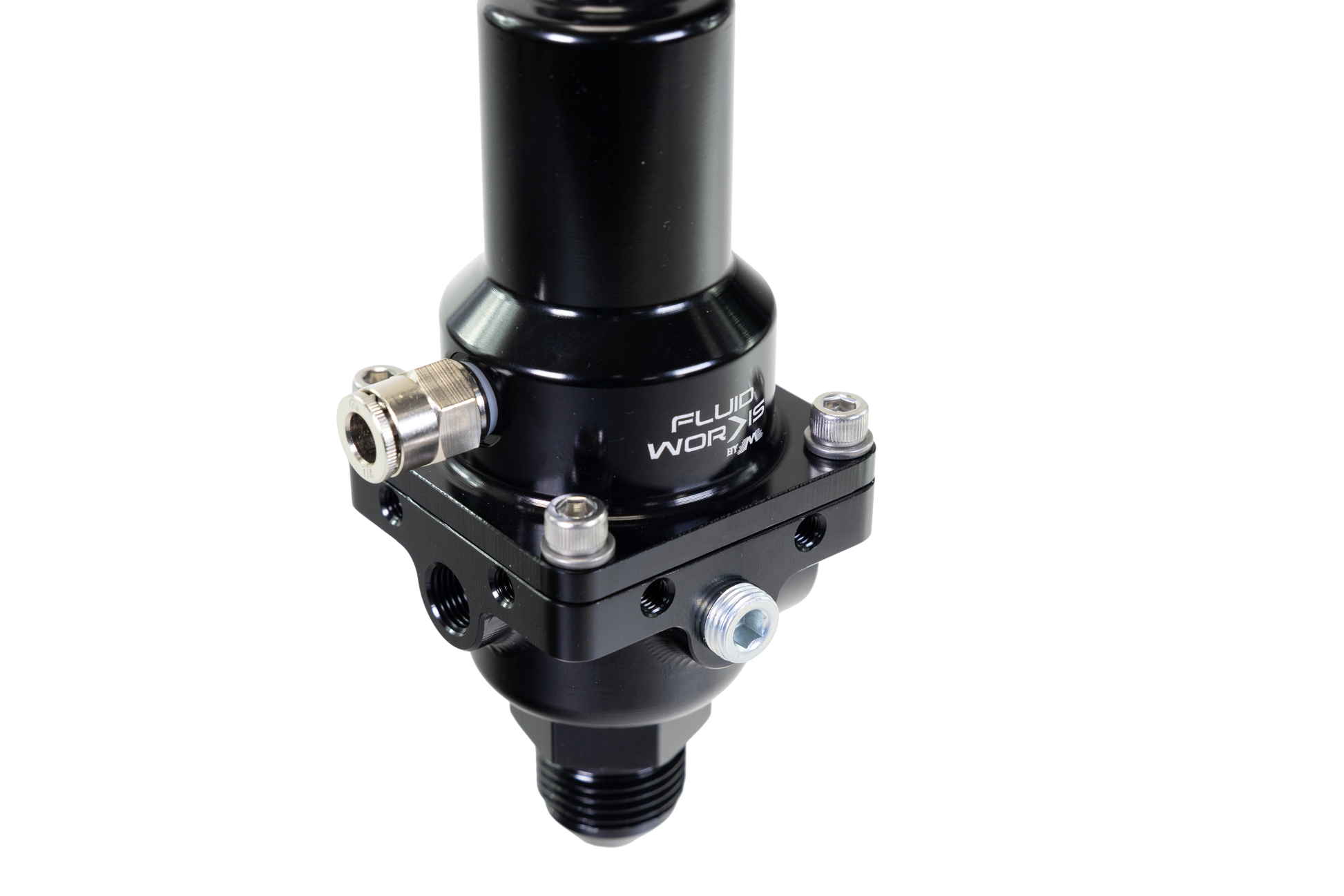 Fluidworks 7-20 gpm Fuel Pressure Regulator 90 Degree - Motion Raceworks