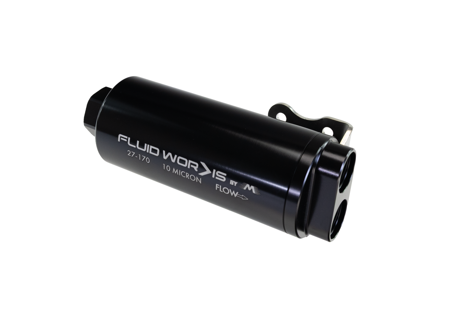 Fluidworks Dual Outlet 12GPM Post Fuel Filter w/ Mount (10 Micron) 27-170 - Motion Raceworks
