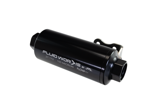 Fluidworks 12GPM Pre Fuel Filter w/ Mount (100 Micron) 27-172 - Motion Raceworks