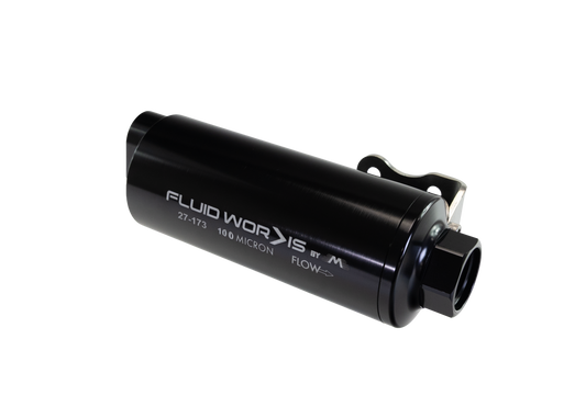 Fluidworks Dual Inlet 12GPM Pre Fuel Filter w/ Mount (100 Micron) 27-173 - Motion Raceworks