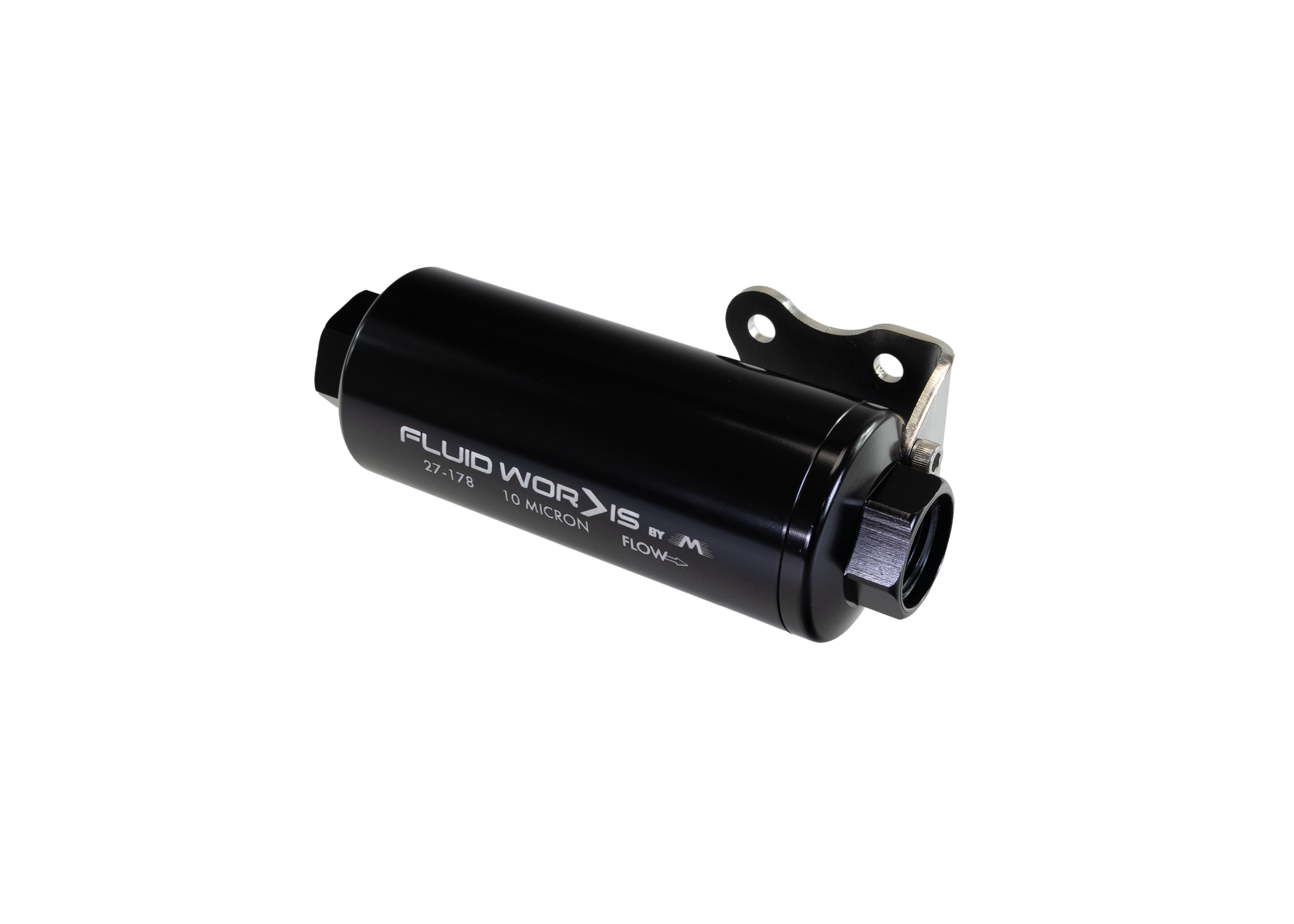 Fluidworks 6GPM Compact 10ORB Post Fuel Filter w/ Mount (10 Micron) - Motion Raceworks