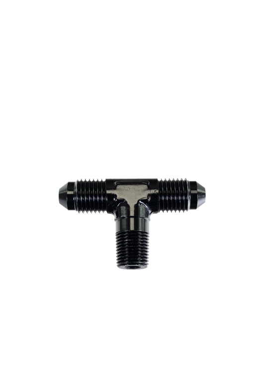 Fragola -4 AN x 1/8 NPT Tee Pipe On Side 482504-BL - Motion Raceworks
