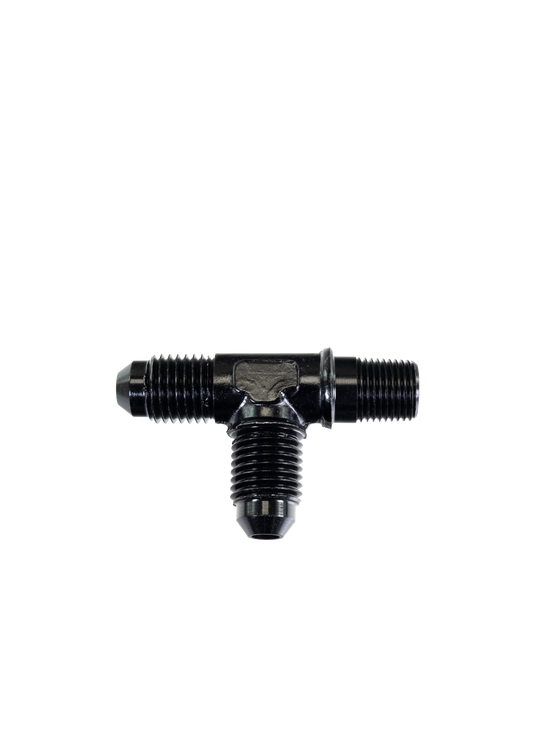 Fragola -4 AN x 1/8 NPT Tee Pipe On Run 482604-BL - Motion Raceworks