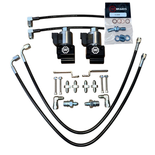 2009-15 CTSv2 Stock Brakes Dual Line Lock Kit w/ Brackets - Motion Raceworks