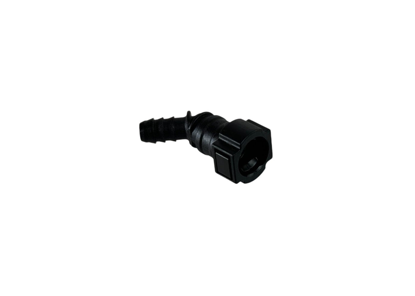 Quick Release Fitting to 3/8" Barb 45 Degree Factory 3/8" Valve Cover Connection (Plastic) - Motion Raceworks