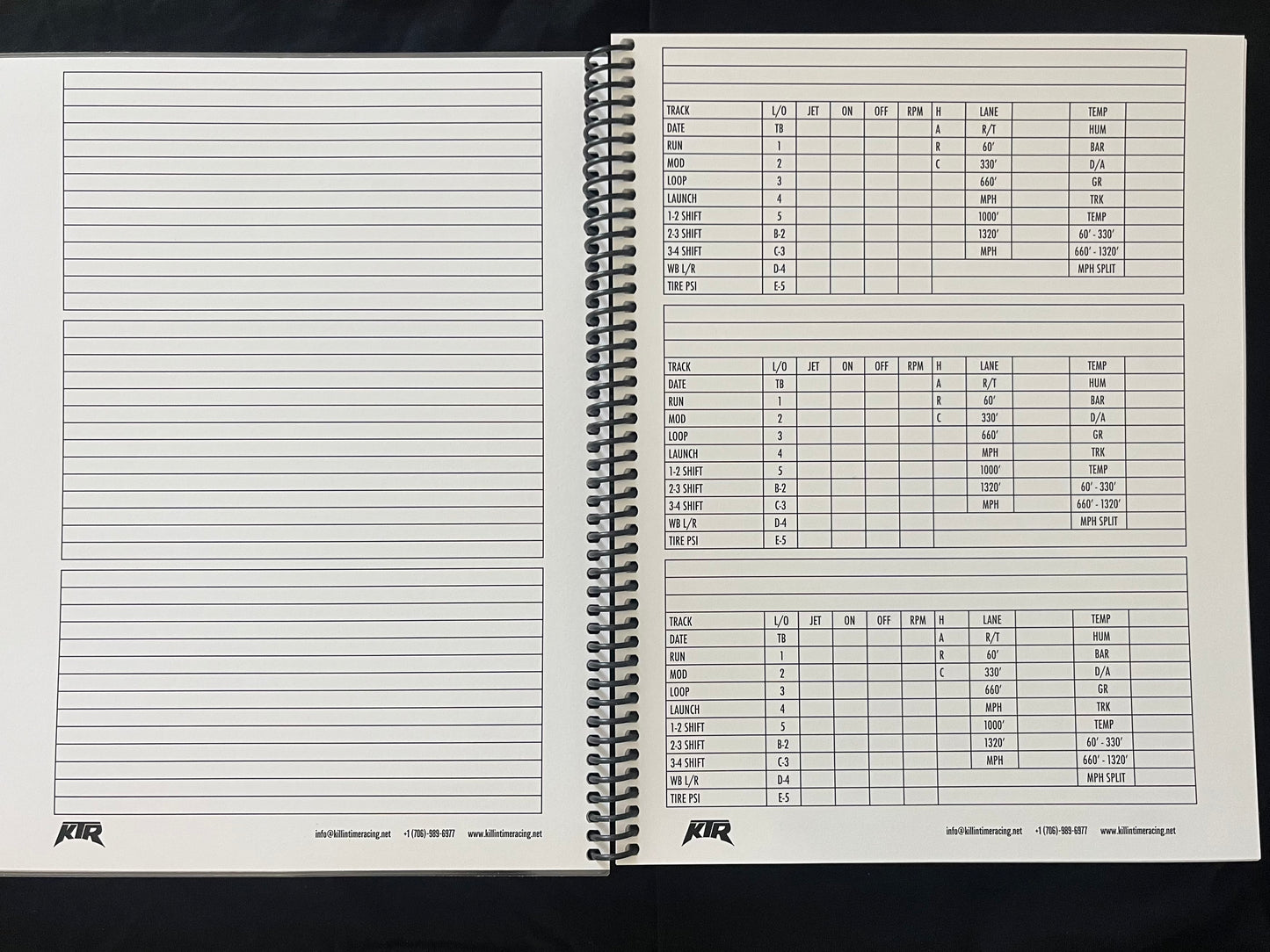 KTR Log Book
