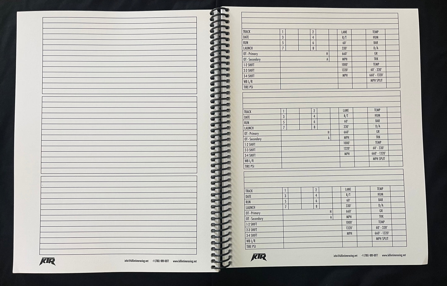KTR Log Book
