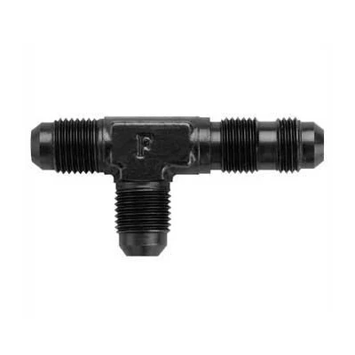 TEE,BULKHEAD ON RUN,-#6 BLACK ANODIZE (XRP-980406BB)