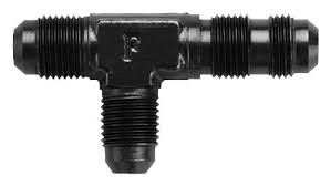 TEE,BULKHEAD ON RUN,-#8 BLACK ANODIZE (XRP-980408BB)