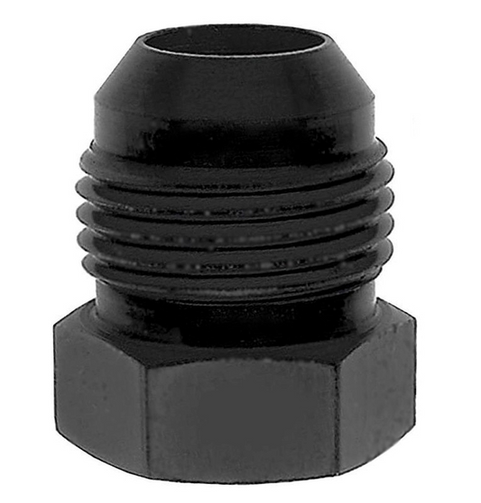 PLUG,FLARE,-#6 ALUMINUM (BLACK) (XRP-980606BB)
