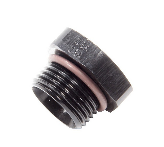 PLUG,STRAIGHT THREAD,-#8 ALUM. BLACK (XRP-981408BB)