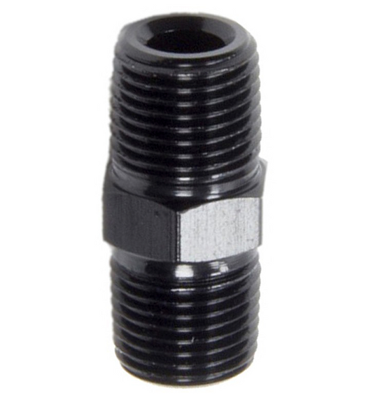 NIPPLE, MALE - 1/4"NPT BLACK ANODIZE (XRP-991102BB)