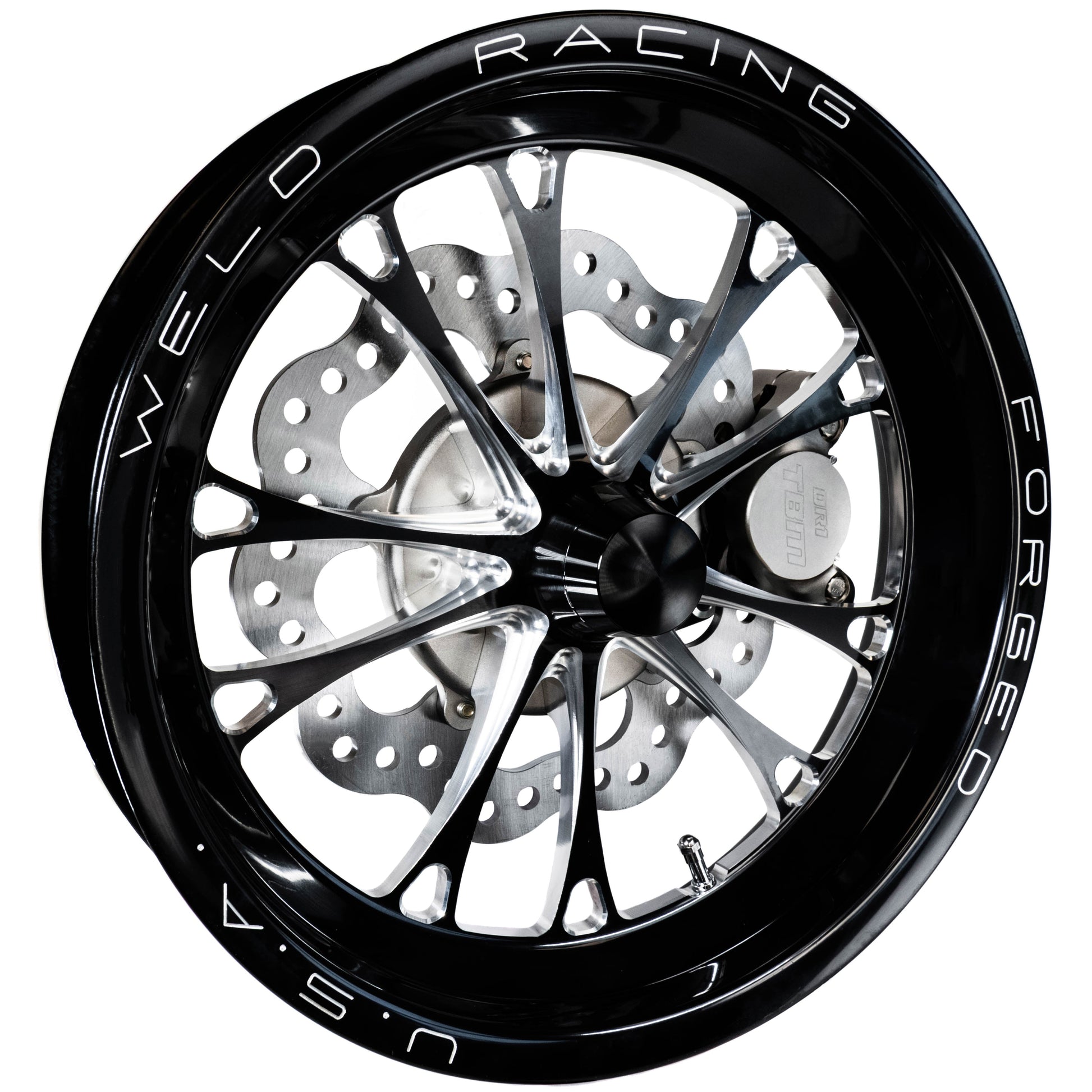 TRZ 326-MUS-31 (79-04 Mustang) 3" Drop Billet Spindle 2 Piston Spindle Mount Wheel Front Brake Kit - Motion Raceworks