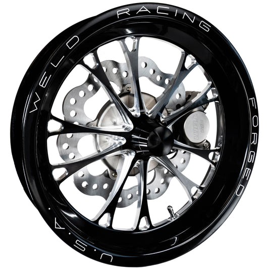 TRZ 326-MUS-31 (79-04 Mustang) 3" Drop Billet Spindle 2 Piston Spindle Mount Wheel Front Brake Kit - Motion Raceworks